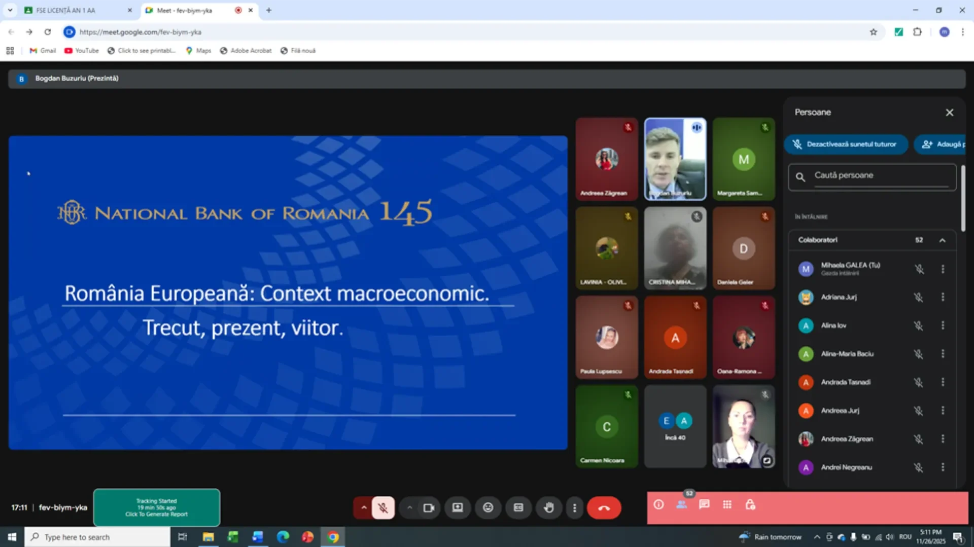 Conferință online Banca Națională a României